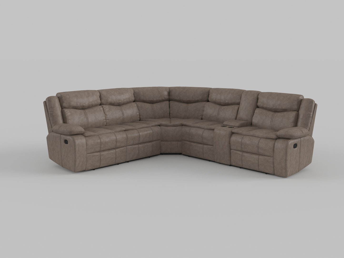 8230BRW*SC - (3)3-Piece Sectional with Right Console