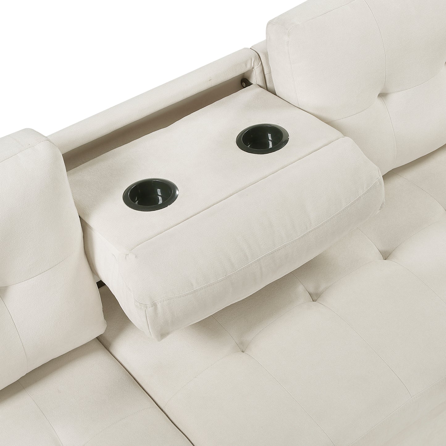 8477BEG*SC - (3)2-Piece Reversible Sectional with Reversible Chaise, Hidden Storage and Pull-out Bed