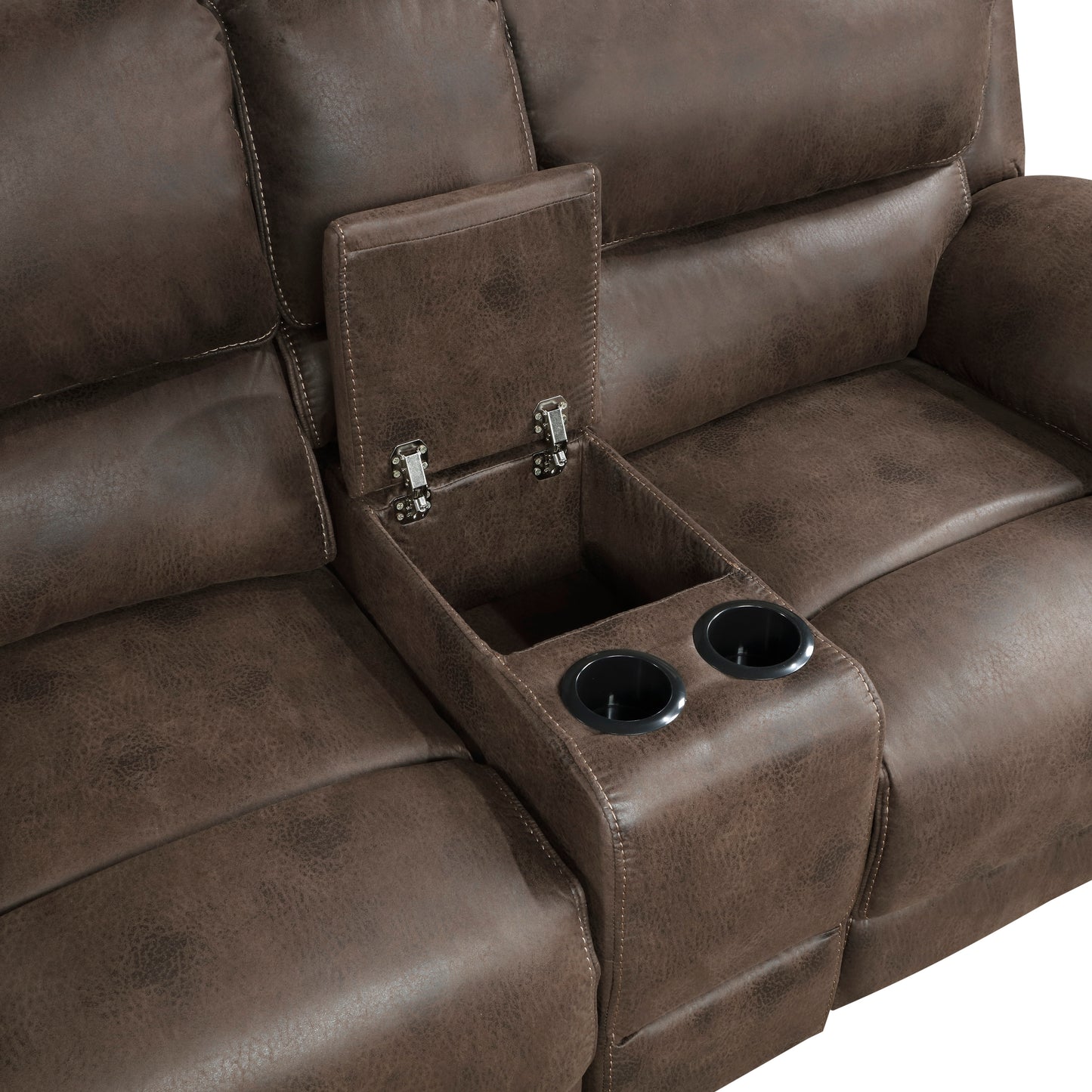 8517BRW*2 - 2pc Set: Sofa, Love