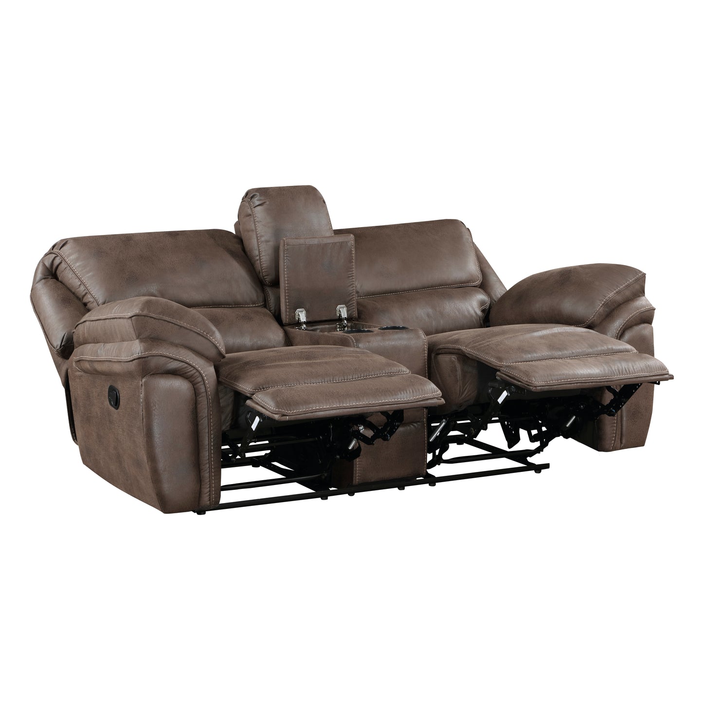 8517BRW*2 - 2pc Set: Sofa, Love