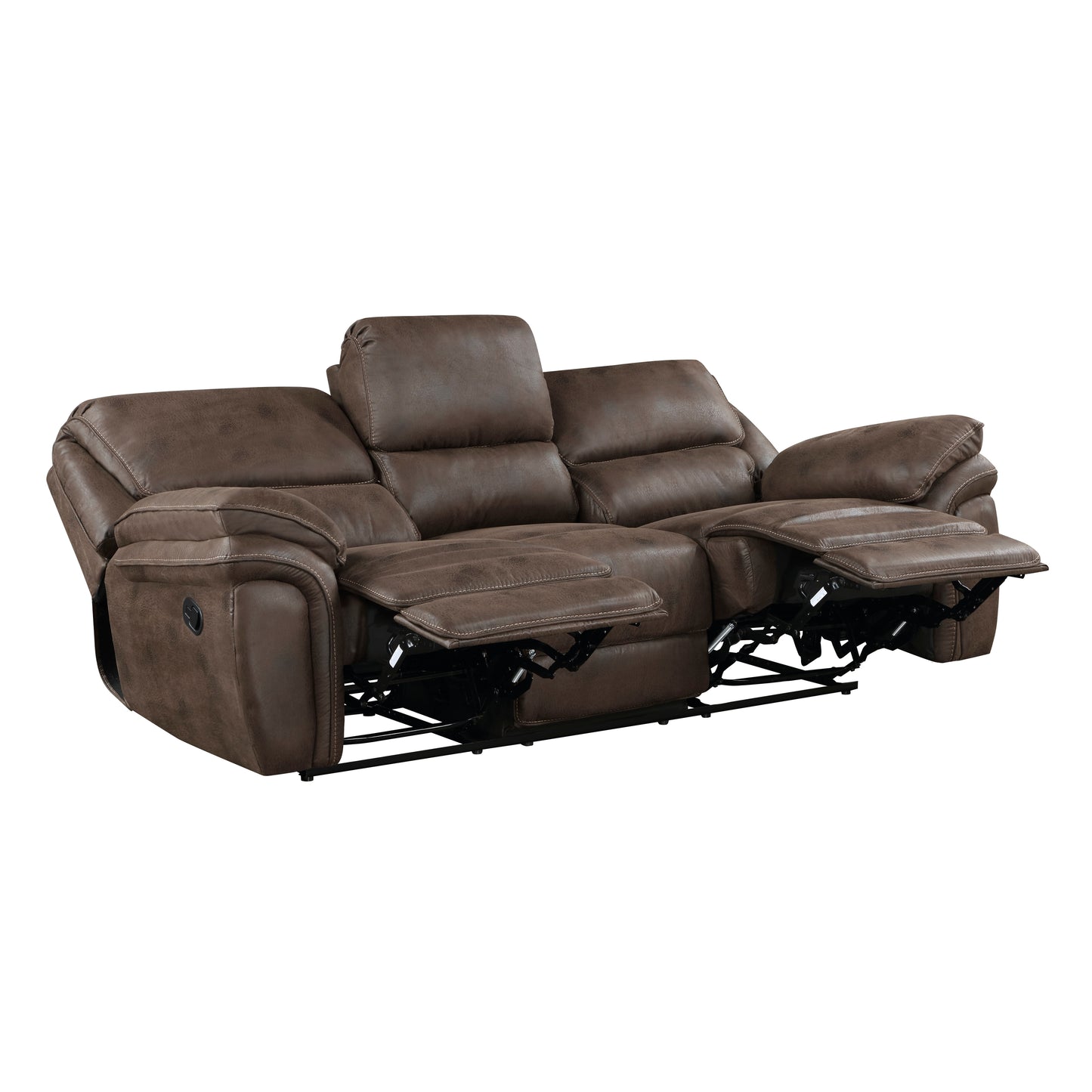 8517BRW*2 - 2pc Set: Sofa, Love