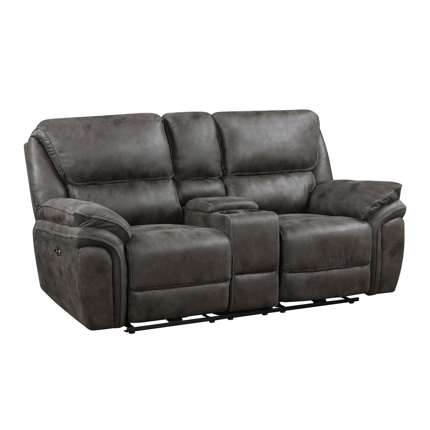 8517GRY*2PW - 2pc Set: Sofa, Love (Power)