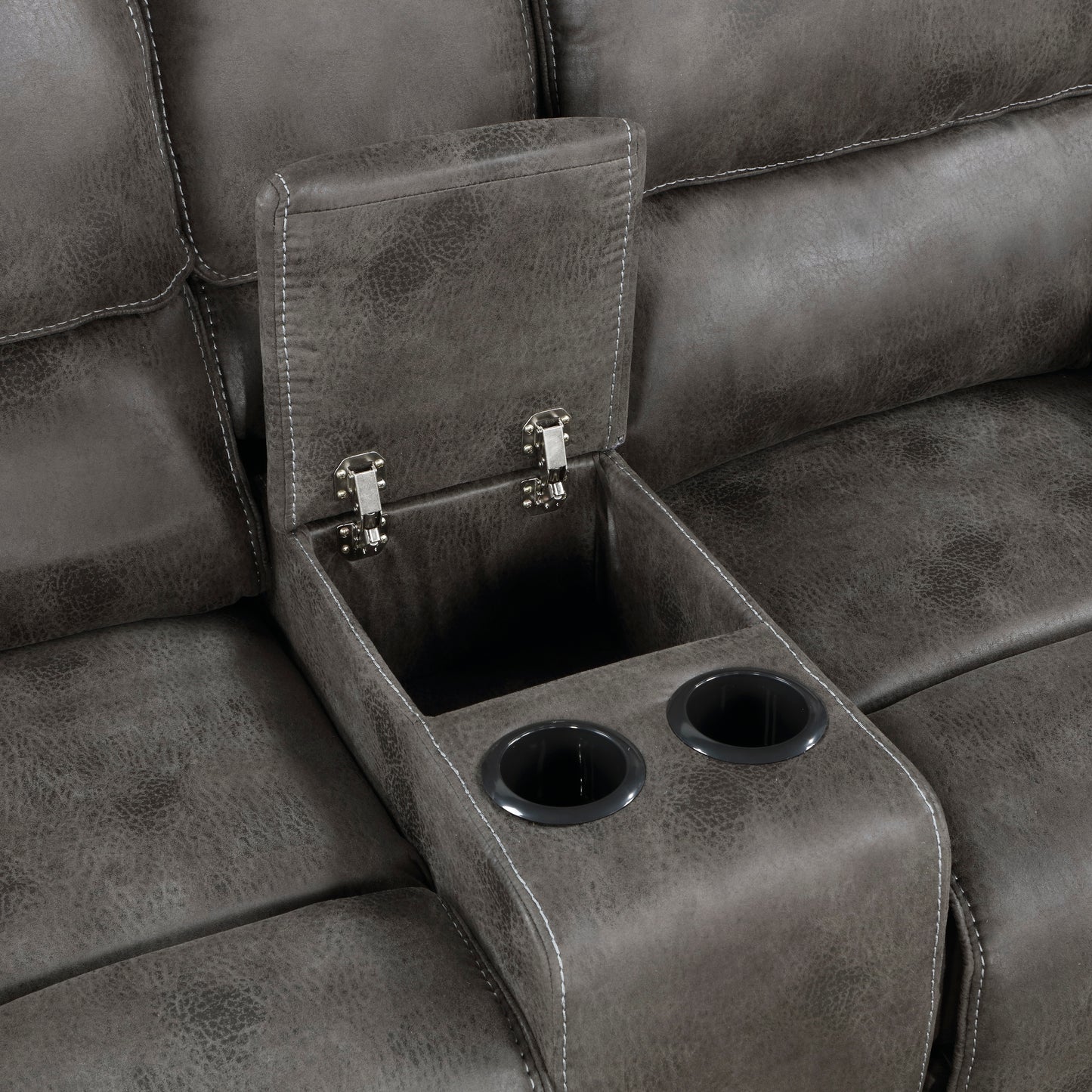 8517GRY*2PW - 2pc Set: Sofa, Love (Power)