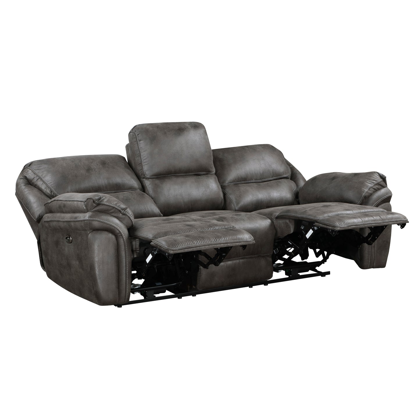 8517GRY*2PW - 2pc Set: Sofa, Love (Power)