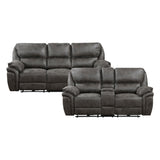 8517GRY*2PW - 2pc Set: Sofa, Love (Power)