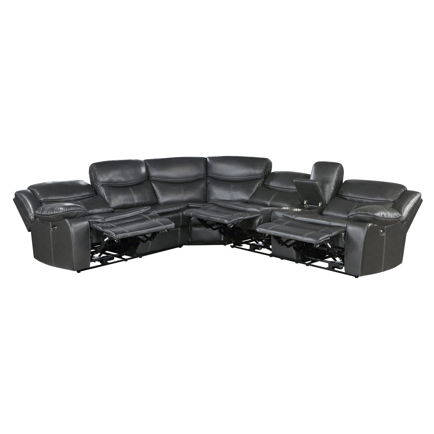 8528DG*SCPW - (3)3-Piece Power Reclining Sectional with Right Console