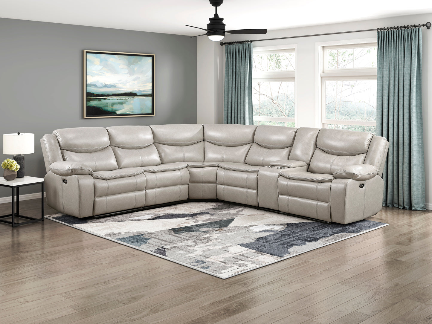 8528TP*SCPW - (3)3-Piece Power Reclining Sectional with Right Console
