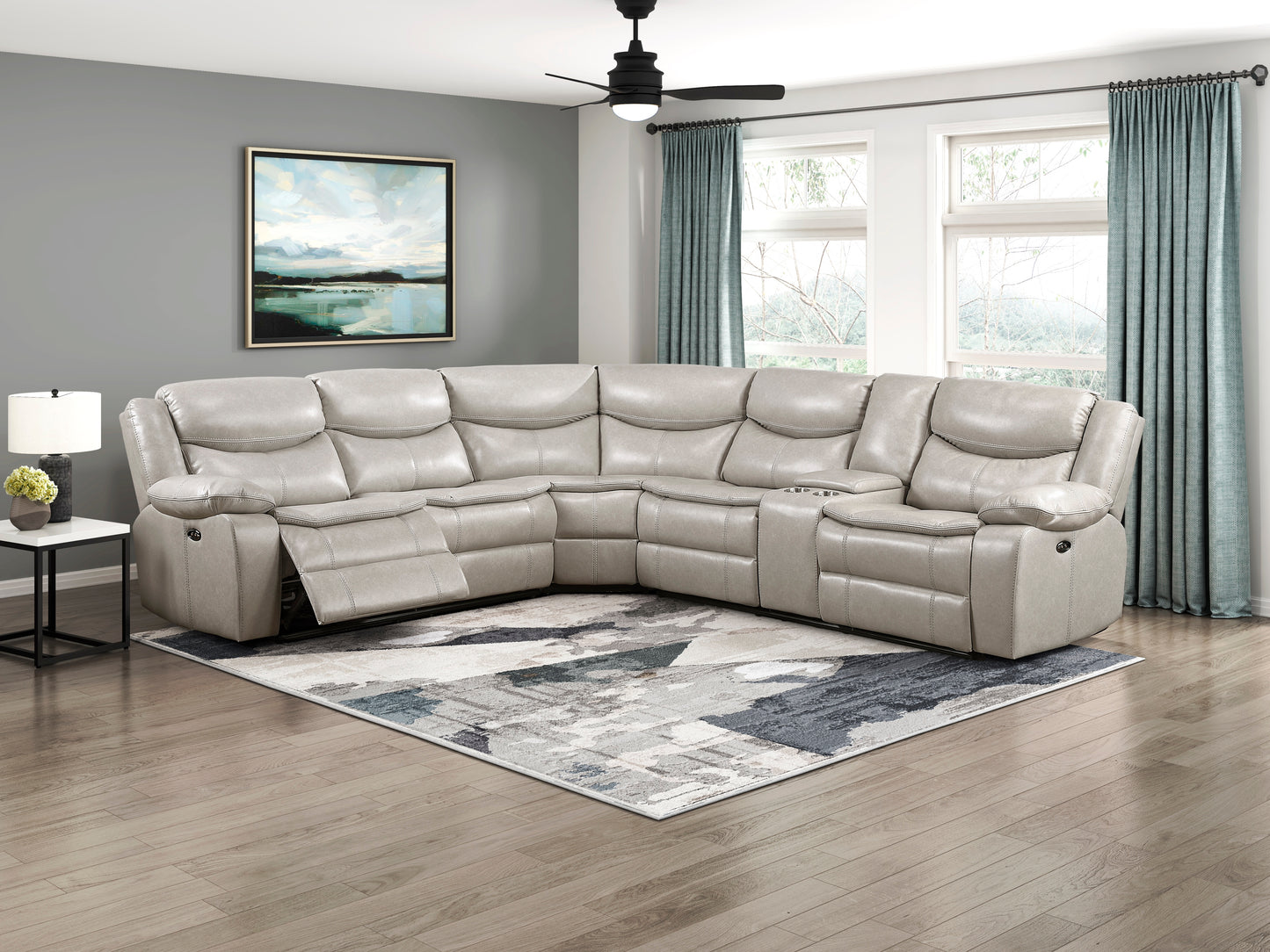 8528TP*SCPW - (3)3-Piece Power Reclining Sectional with Right Console