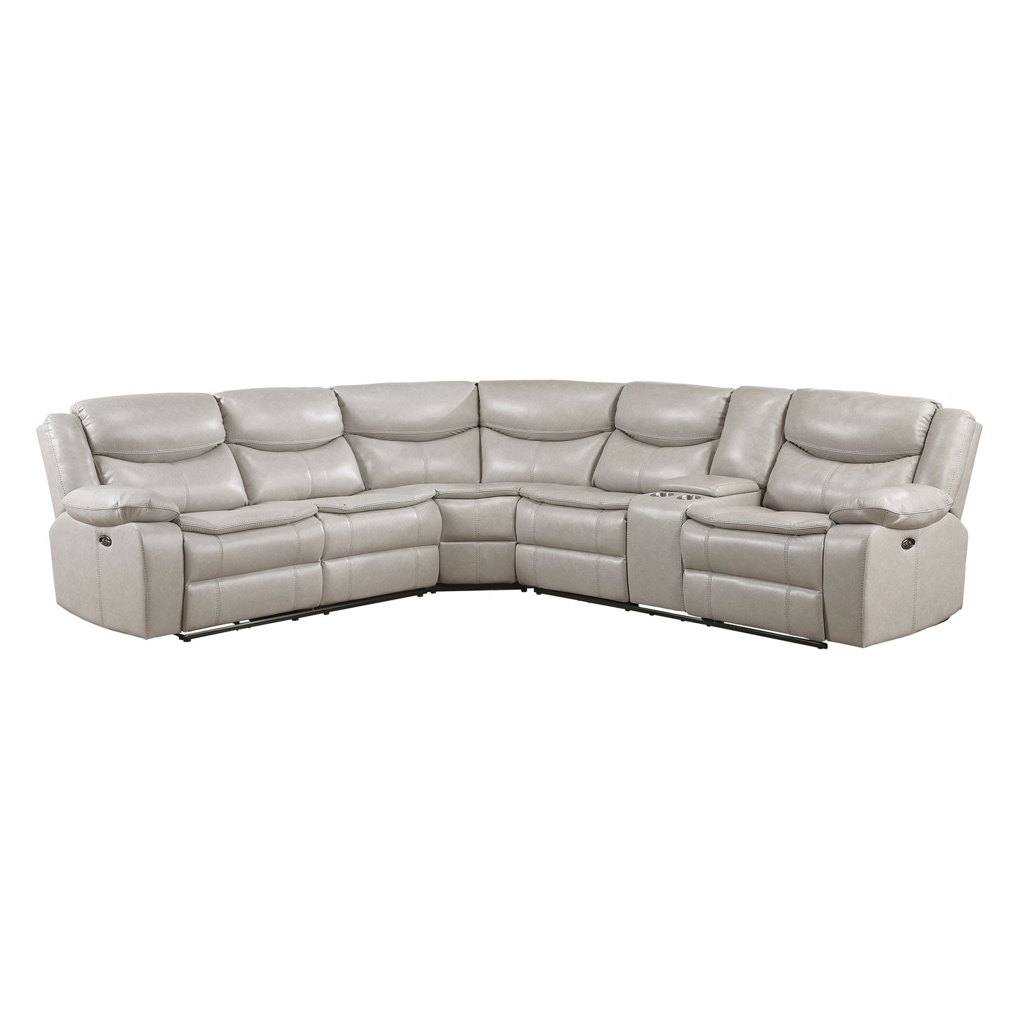 8528TP*SCPW - (3)3-Piece Power Reclining Sectional with Right Console