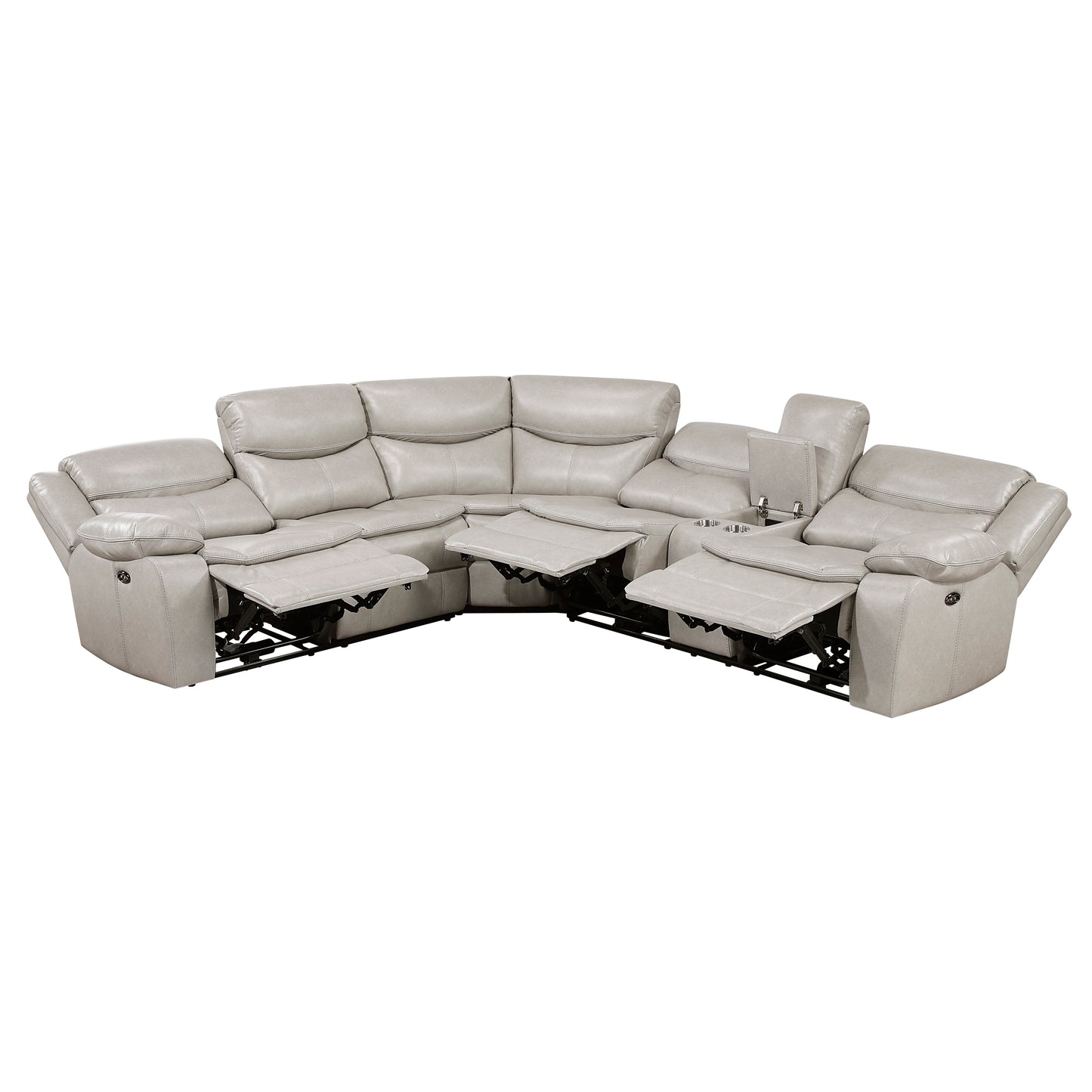 8528TP*SCPW - (3)3-Piece Power Reclining Sectional with Right Console