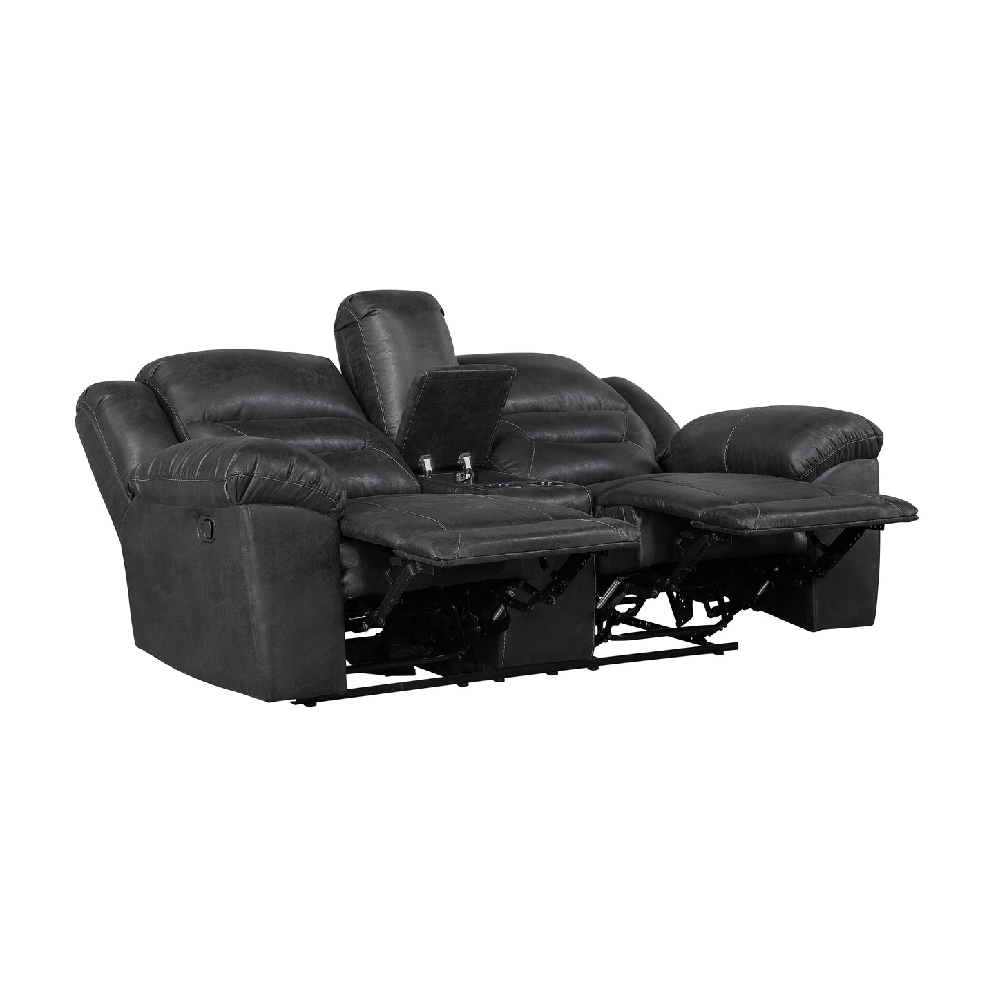 8538BK-2 - Double Reclining Love Seat with Center Console