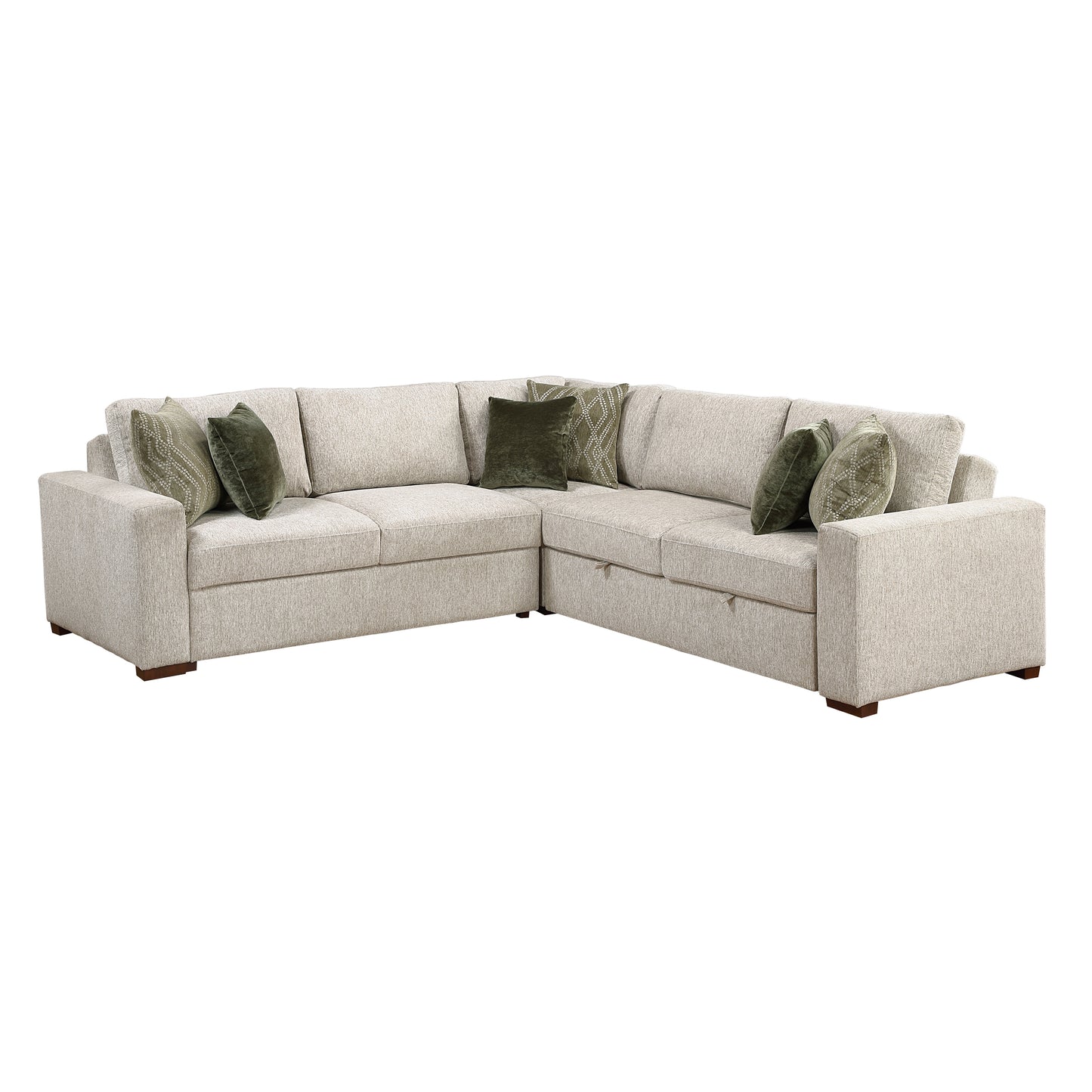 8548*42ACLCR2AA - (4)3-Piece Sectional with Pull-out Bed