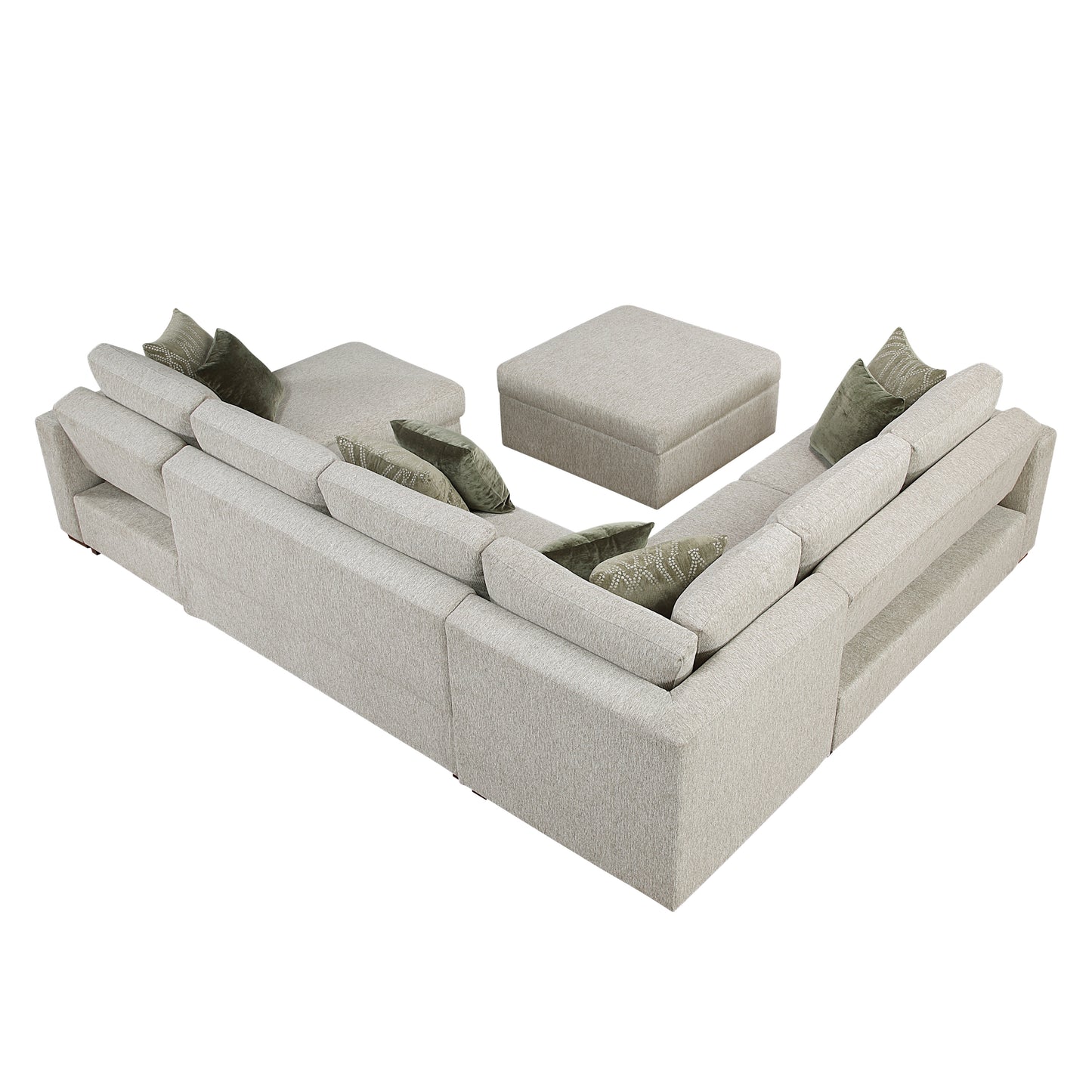 8548*6VC2ACR2ACLAOT - (6)5-Piece Sectional with Reversible Chaise, Pull-out Bed and Ottoman