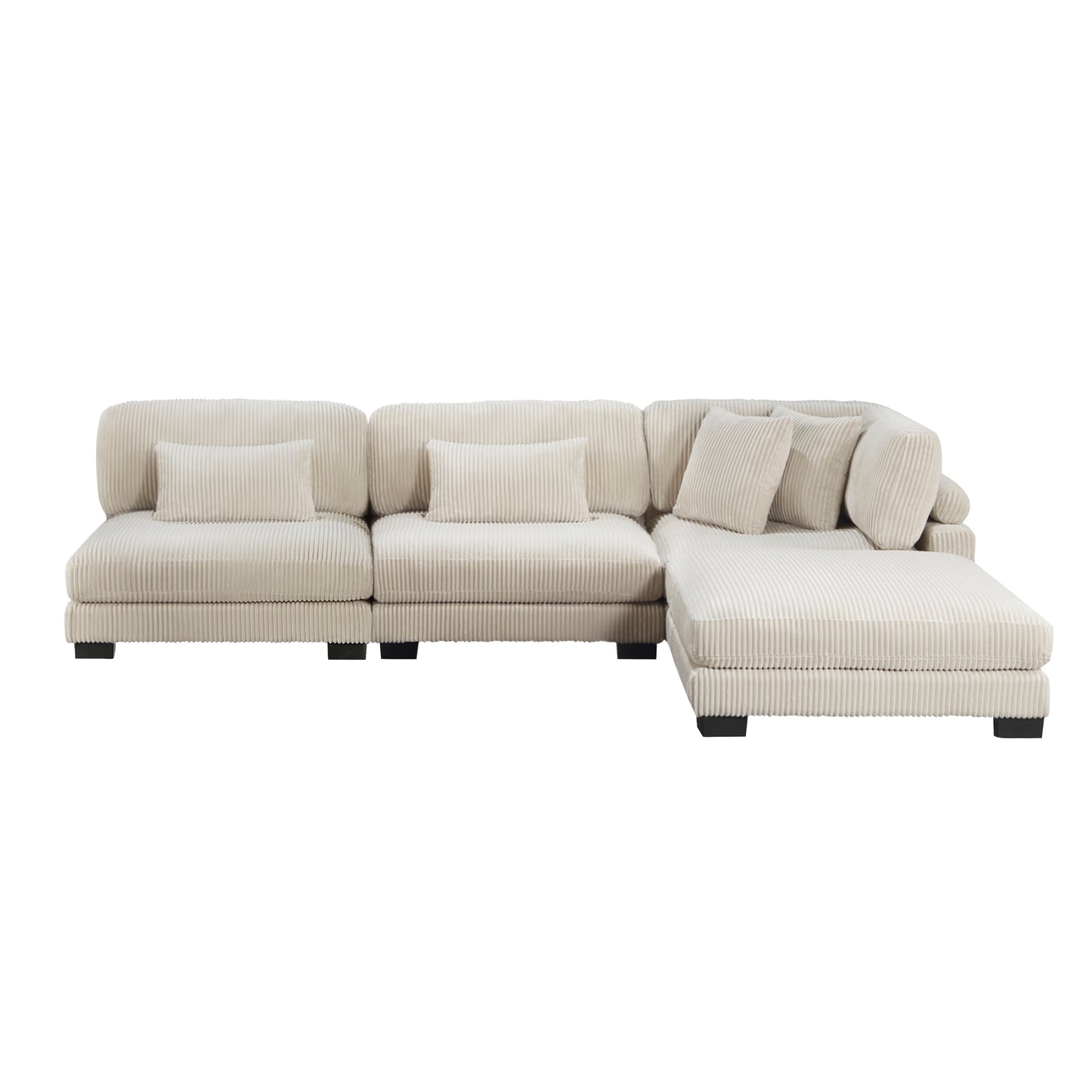 8555BE*2AC1CROT - (4)4-Piece Modular Sectional with Ottoman