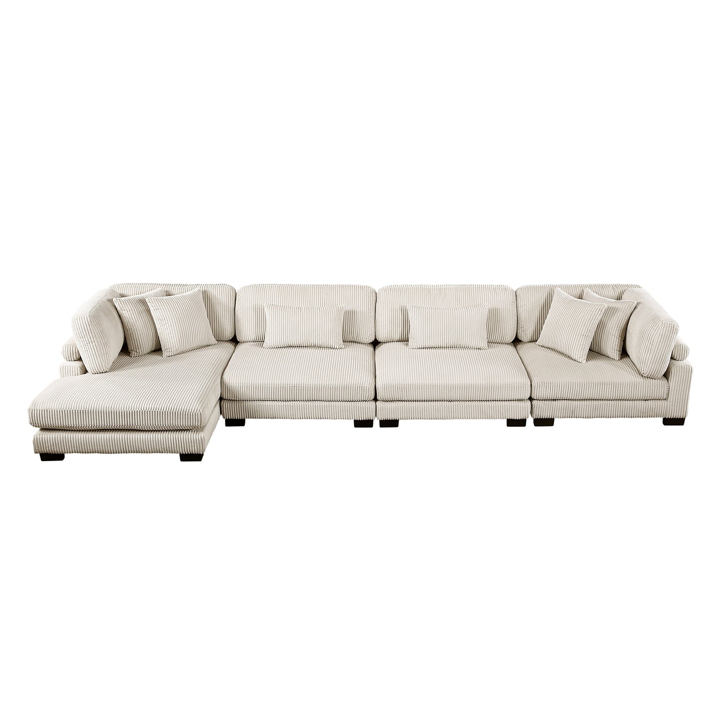 8555BE*CR2ACVC - (4)4-Piece Modular Sectional with Reversible Chaise