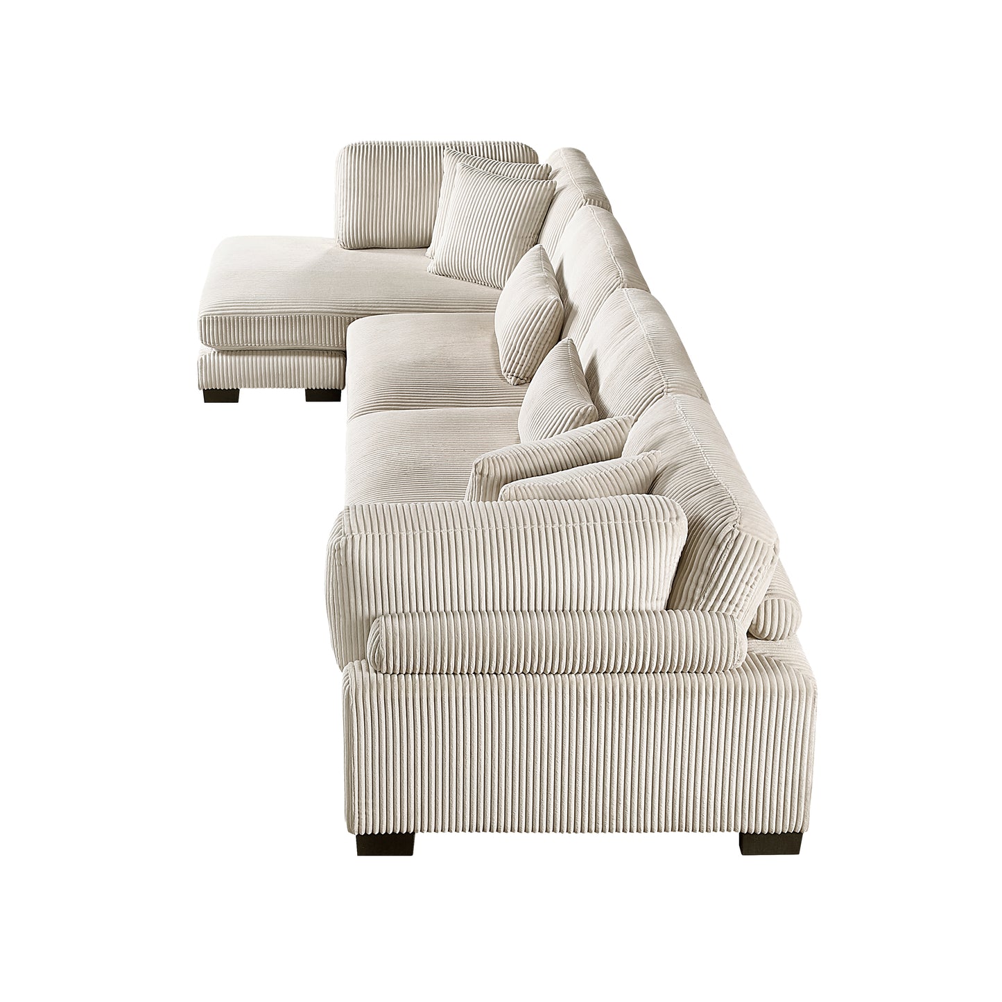 8555BE*CR2ACVC - (4)4-Piece Modular Sectional with Reversible Chaise