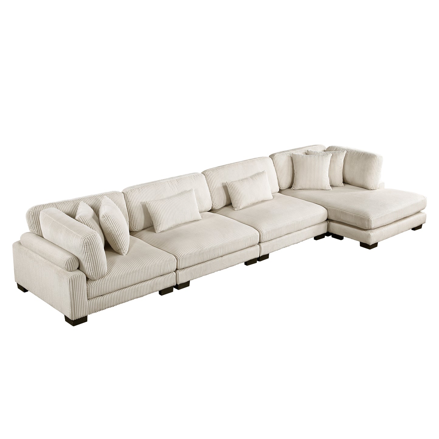 8555BE*CR2ACVC - (4)4-Piece Modular Sectional with Reversible Chaise