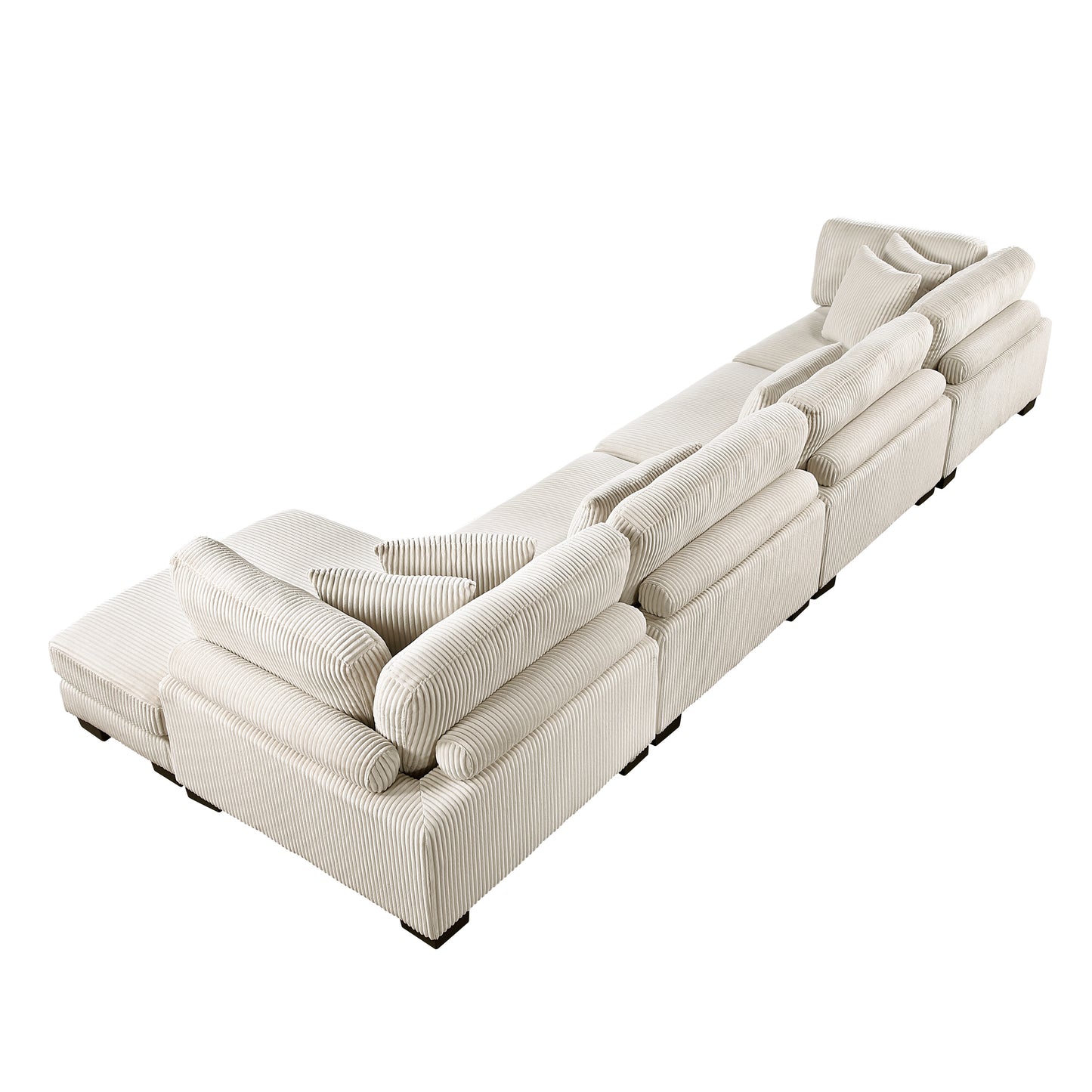 8555BE*CR2ACVC - (4)4-Piece Modular Sectional with Reversible Chaise