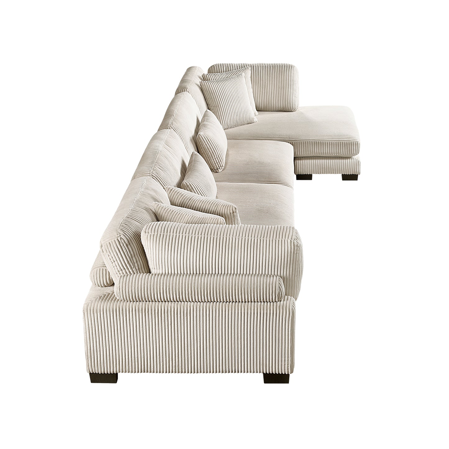 8555BE*CR2ACVC - (4)4-Piece Modular Sectional with Reversible Chaise