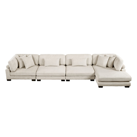 8555BE*CR2ACVC - (4)4-Piece Modular Sectional with Reversible Chaise