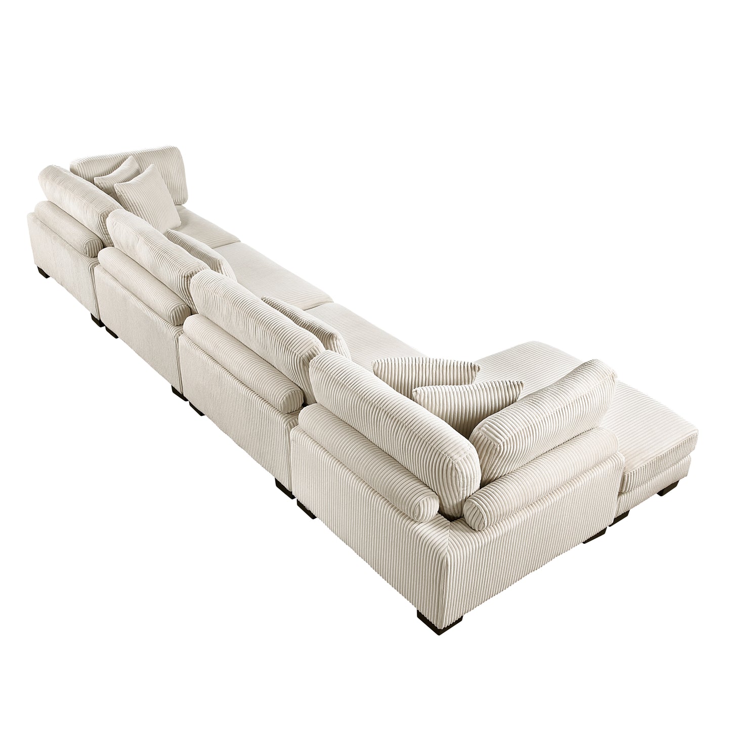 8555BE*CR2ACVC - (4)4-Piece Modular Sectional with Reversible Chaise