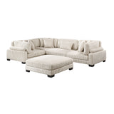 8555BE*3CRACOT - (5)5-Piece Modular Sectional with Ottoman