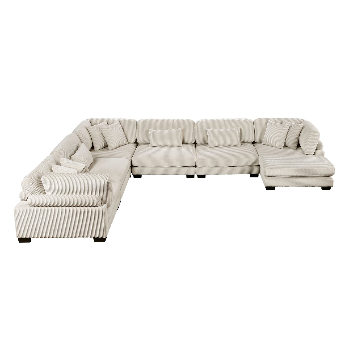 8555BE*2CR3ACVC - (6)6-Piece Modular Sectional with Reversible Chaise