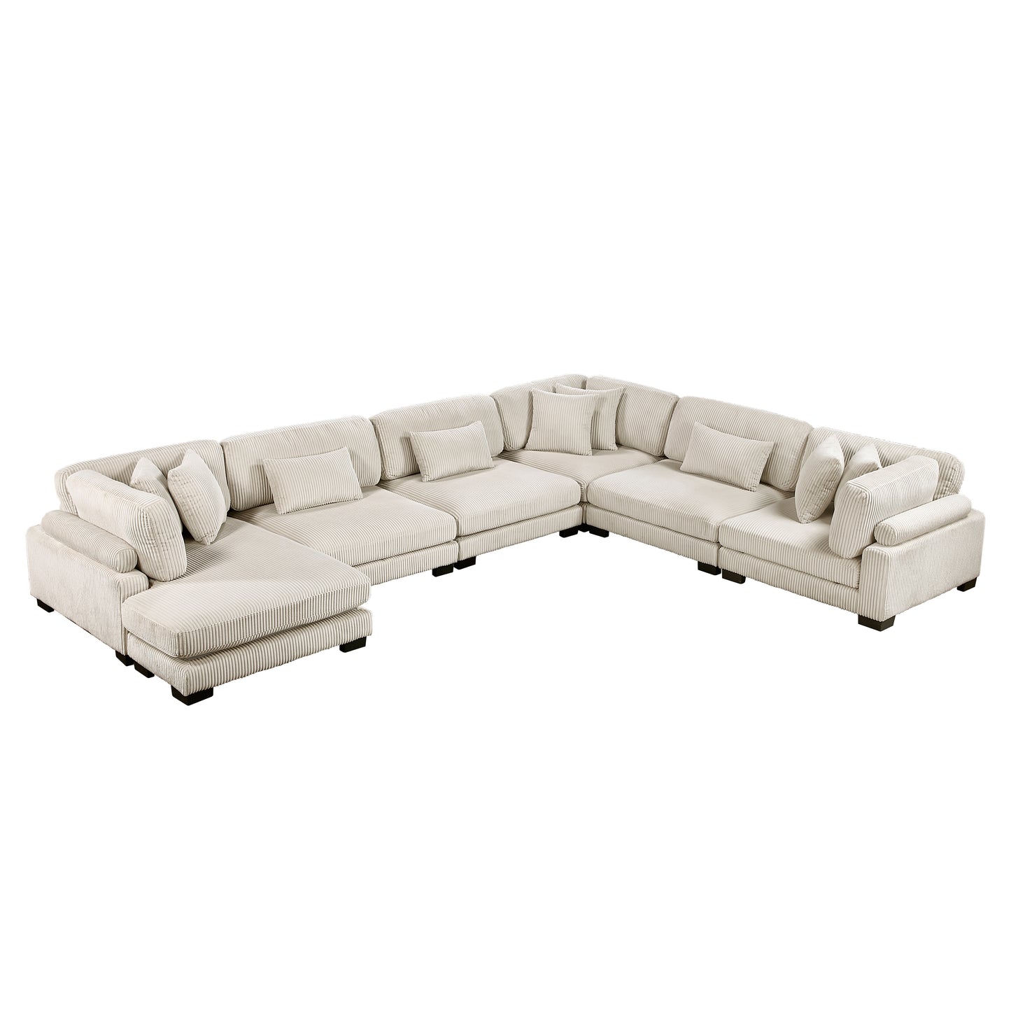 8555BE*2CR3ACVC - (6)6-Piece Modular Sectional with Reversible Chaise