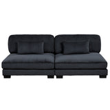 8555BK*2AC1CROT - (4)4-Piece Modular Sectional with Ottoman