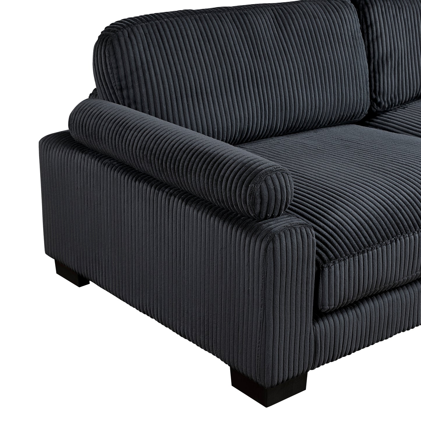 8555BK*CRACVCOT - (4)4-Piece Modular Sectional with Reversible Chaise and Ottoman