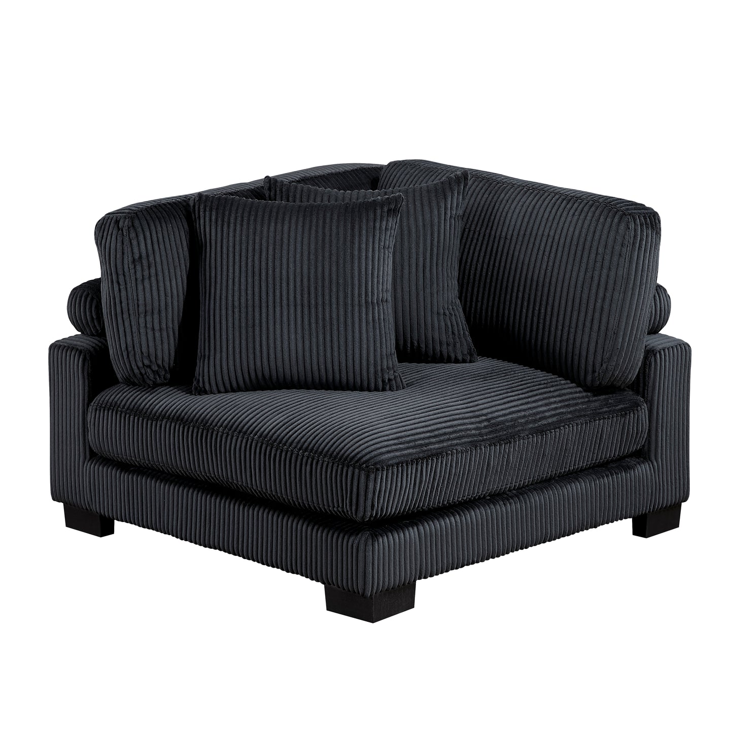 8555BK*CRACVCOT - (4)4-Piece Modular Sectional with Reversible Chaise and Ottoman