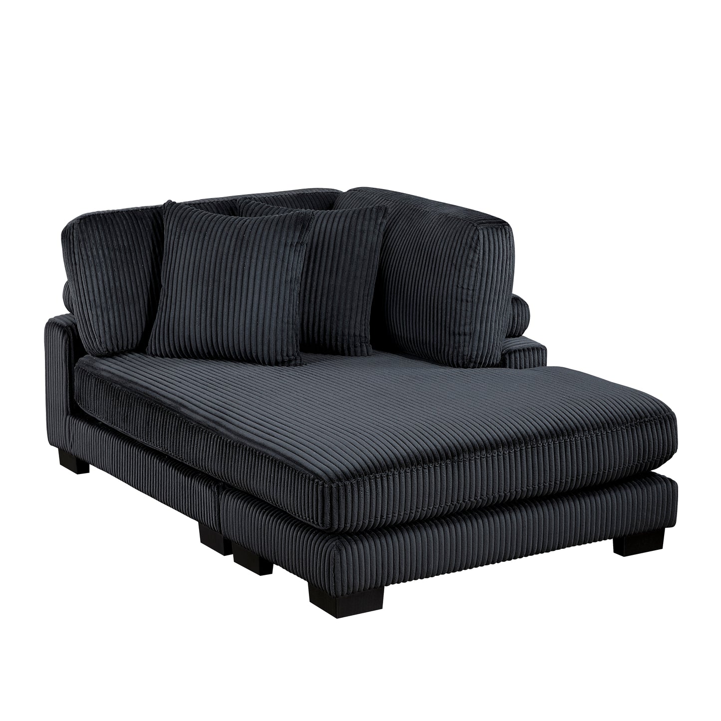 8555BK*CRACVCOT - (4)4-Piece Modular Sectional with Reversible Chaise and Ottoman