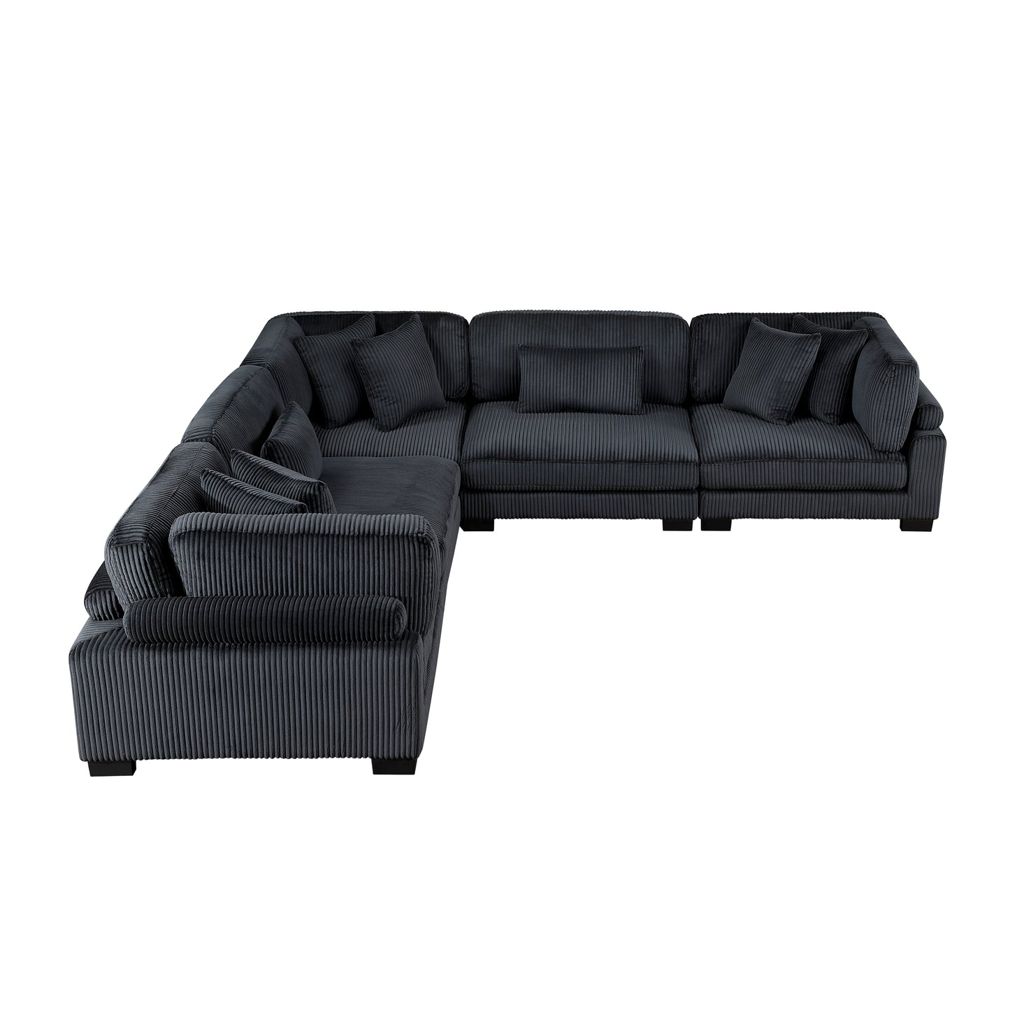 8555BK*2AC3CR - (5)5-Piece Modular Sectional