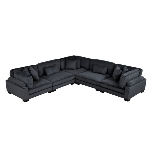 8555BK*2AC3CR - (5)5-Piece Modular Sectional