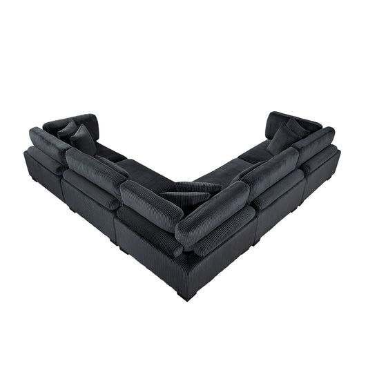 8555BK*2AC3CR - (5)5-Piece Modular Sectional