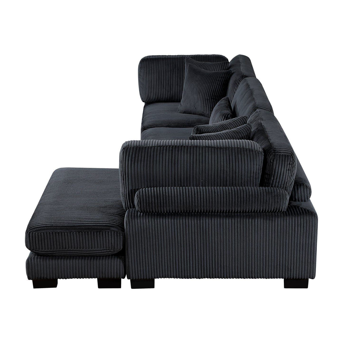 8555BK*CRACVC - (3)3-Piece Modular Sectional with Reversible Chaise