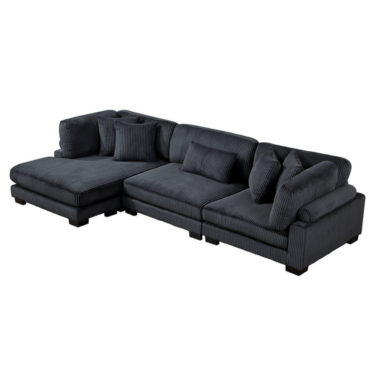 8555BK*CRACVC - (3)3-Piece Modular Sectional with Reversible Chaise