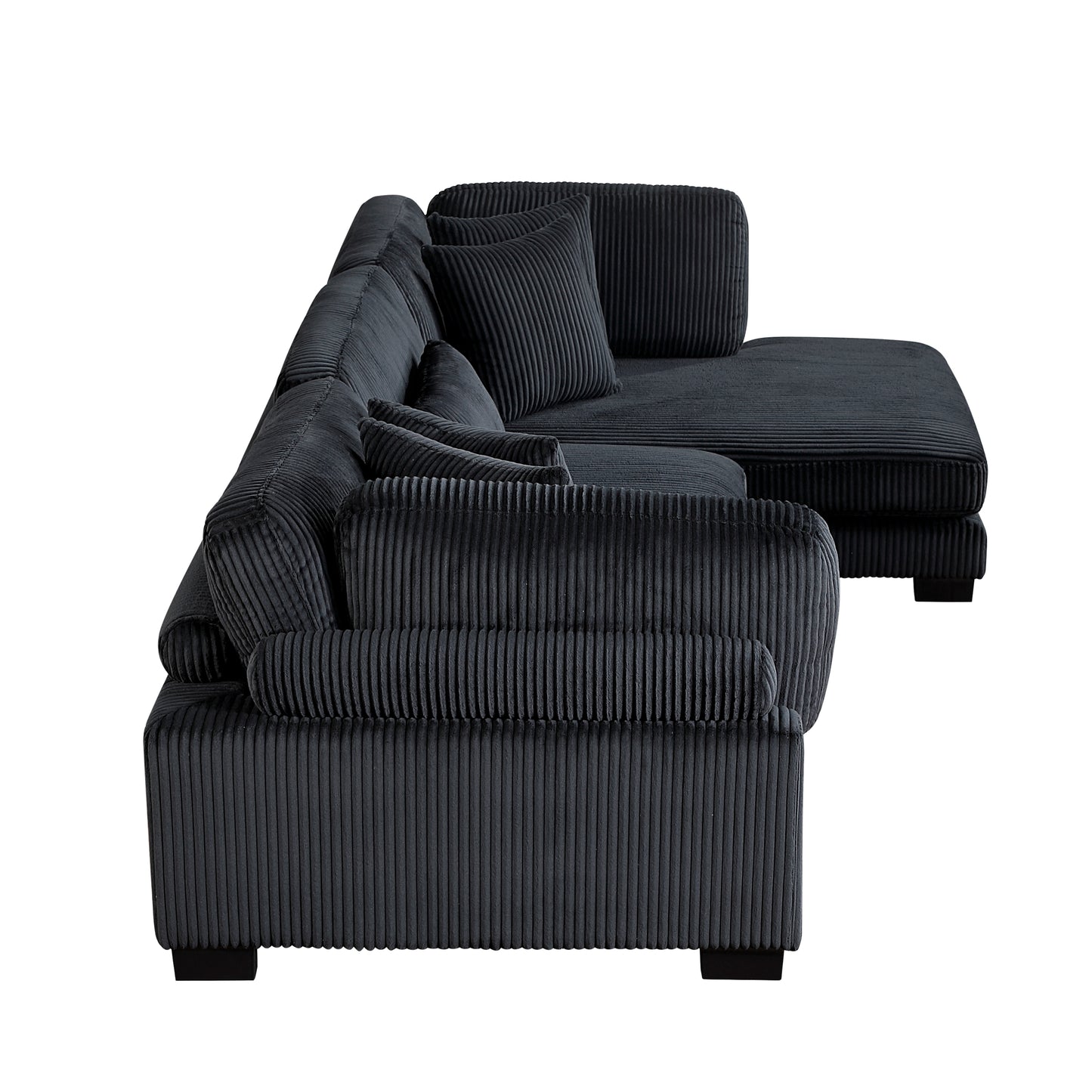 8555BK*CRACVC - (3)3-Piece Modular Sectional with Reversible Chaise