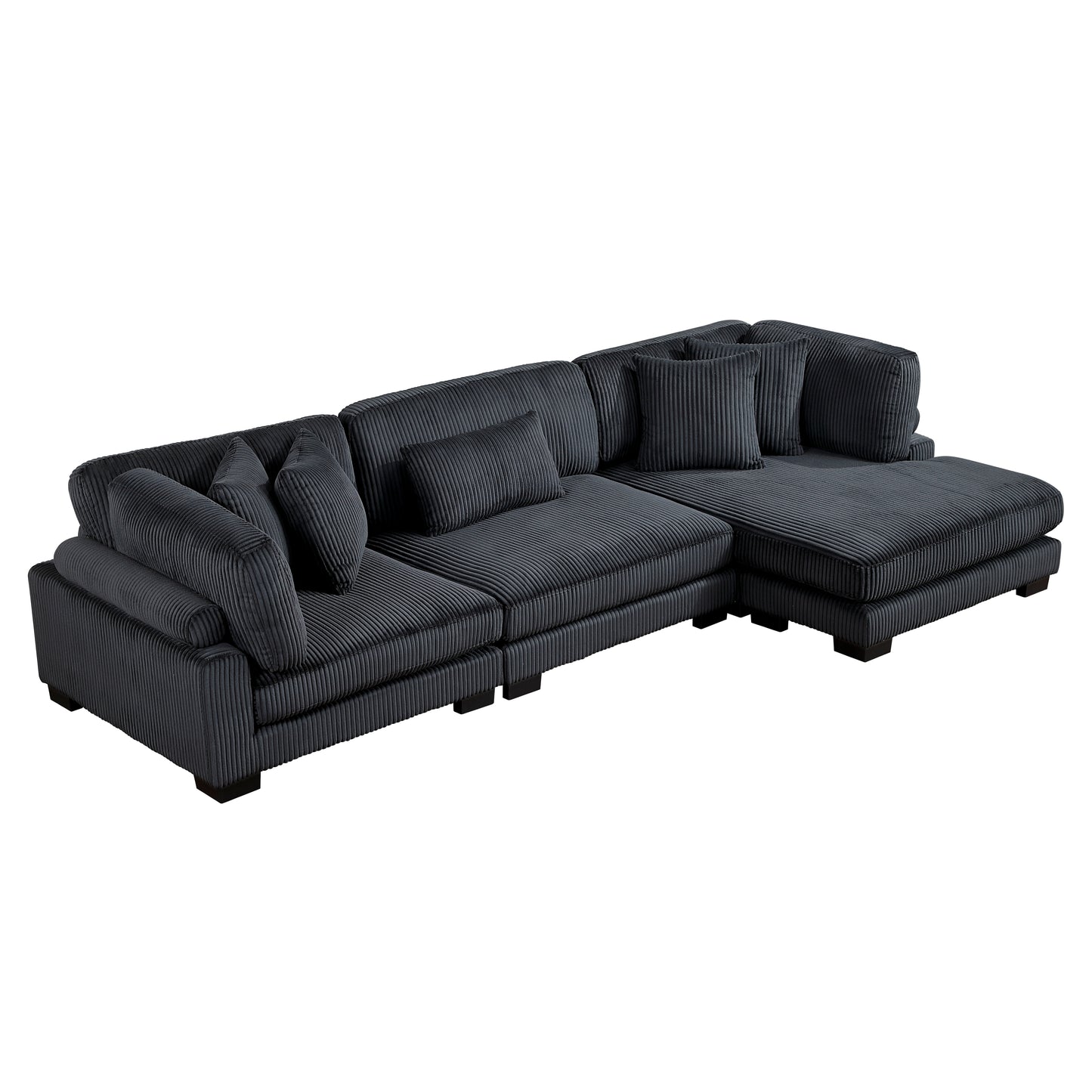 8555BK*CRACVC - (3)3-Piece Modular Sectional with Reversible Chaise