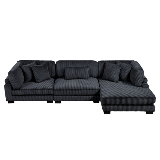 8555BK*CRACVC - (3)3-Piece Modular Sectional with Reversible Chaise