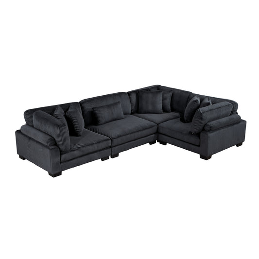 8555BK*3CRAC - (4)4-Piece Modular Sectional
