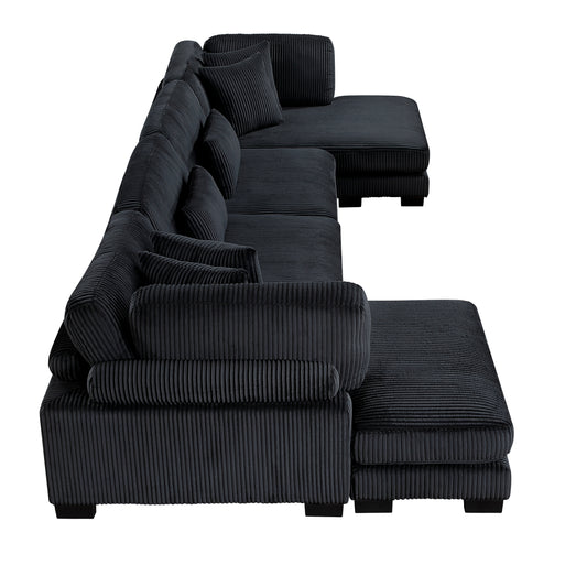 8555BK*2AC2VC - (4)4-Piece Modular Sectional with Reversible Chaise