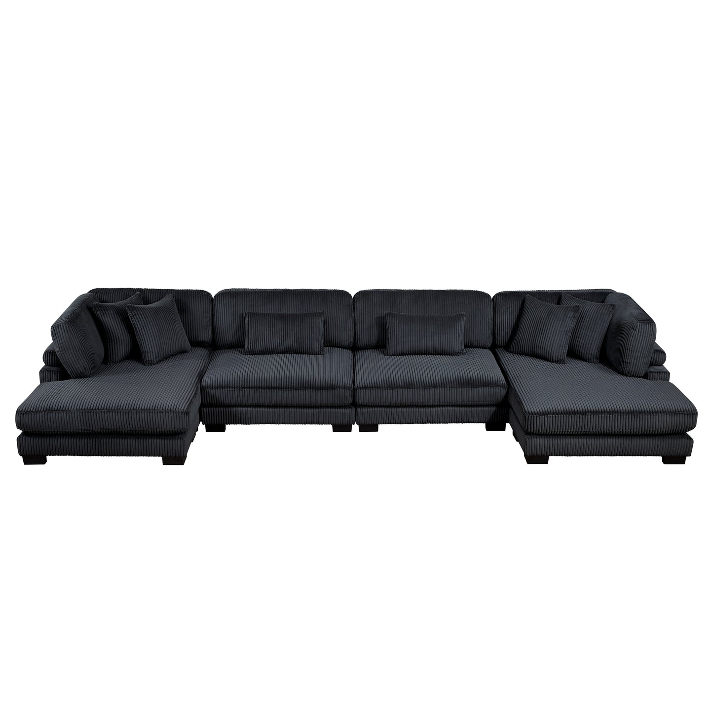 8555BK*2AC2VC - (4)4-Piece Modular Sectional with Reversible Chaise