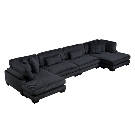 8555BK*2AC2VC - (4)4-Piece Modular Sectional with Reversible Chaise