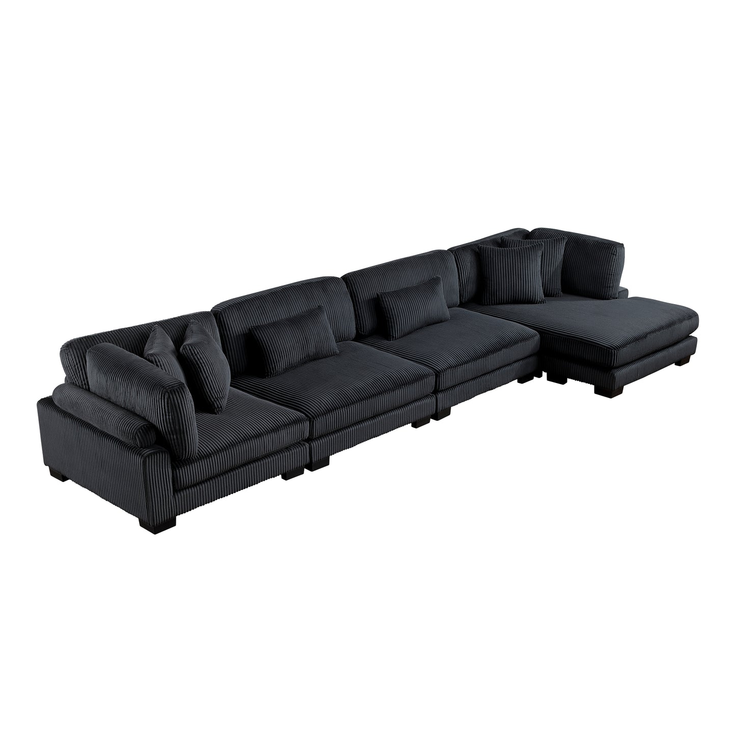 8555BK*CR2ACVC - (4)4-Piece Modular Sectional with Reversible Chaise