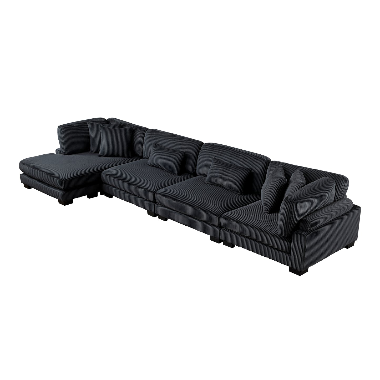 8555BK*CR2ACVC - (4)4-Piece Modular Sectional with Reversible Chaise