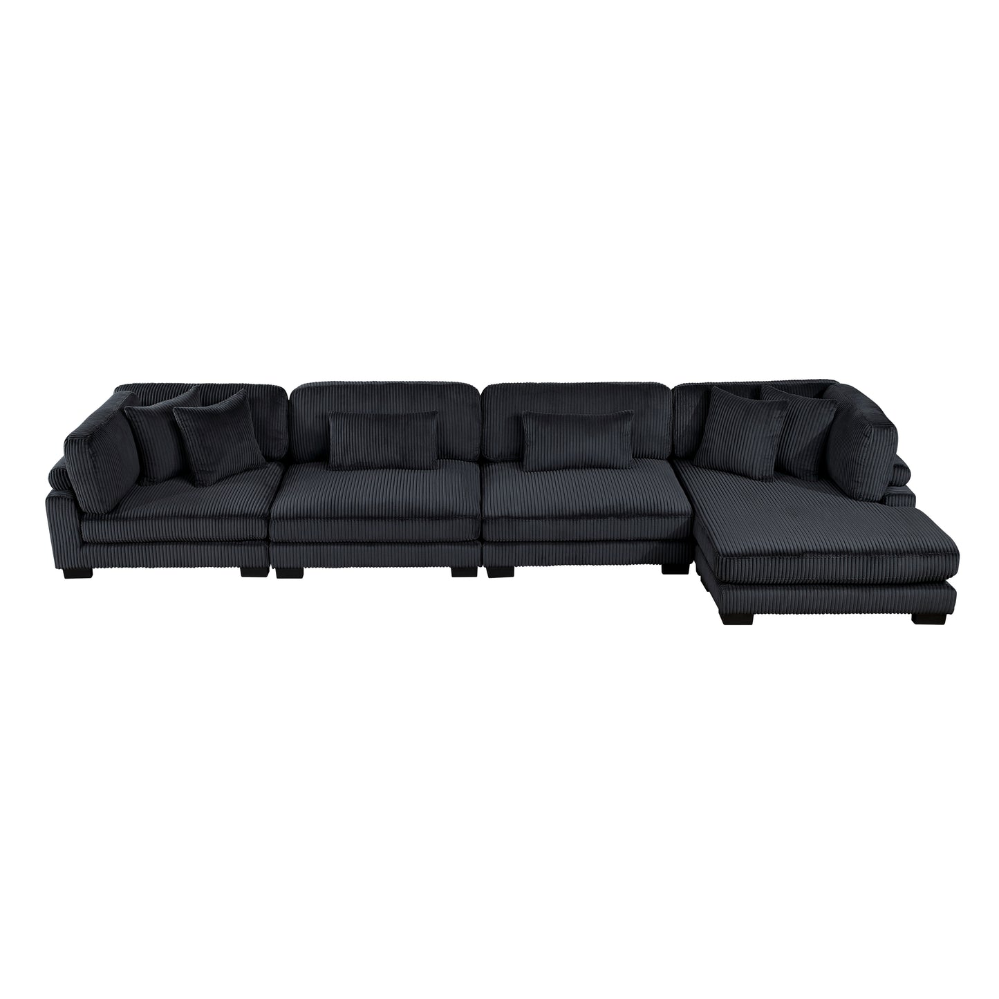 8555BK*CR2ACVC - (4)4-Piece Modular Sectional with Reversible Chaise