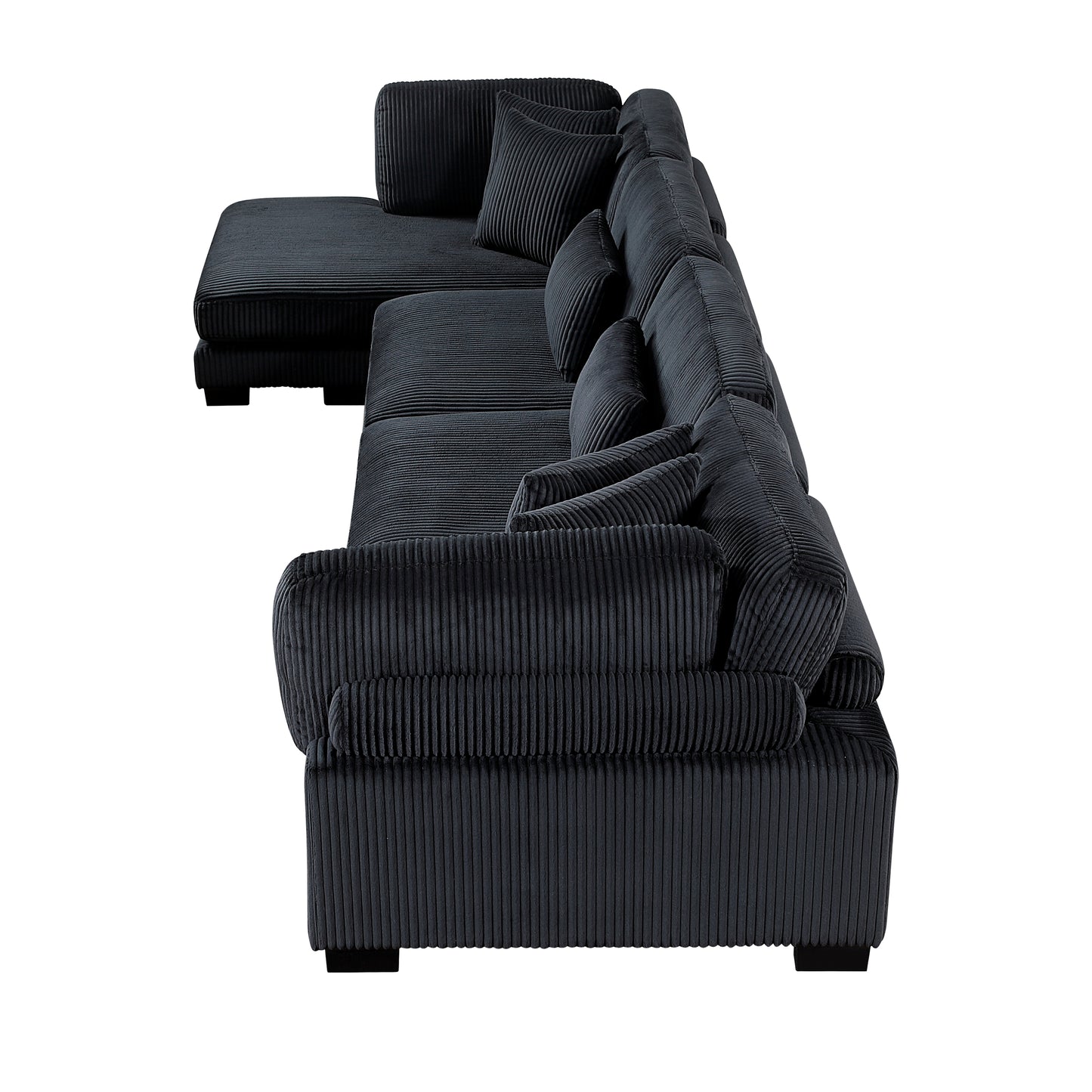 8555BK*CR2ACVC - (4)4-Piece Modular Sectional with Reversible Chaise