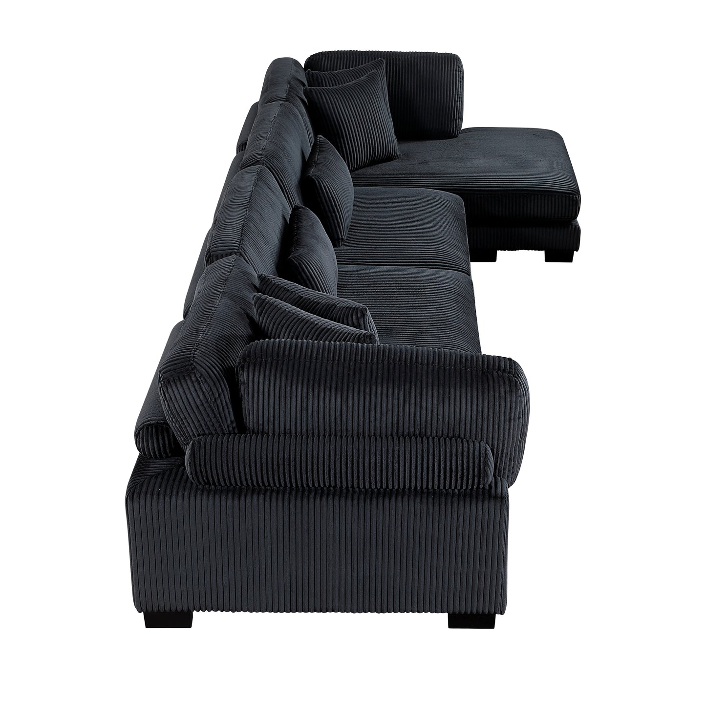 8555BK*CR2ACVC - (4)4-Piece Modular Sectional with Reversible Chaise