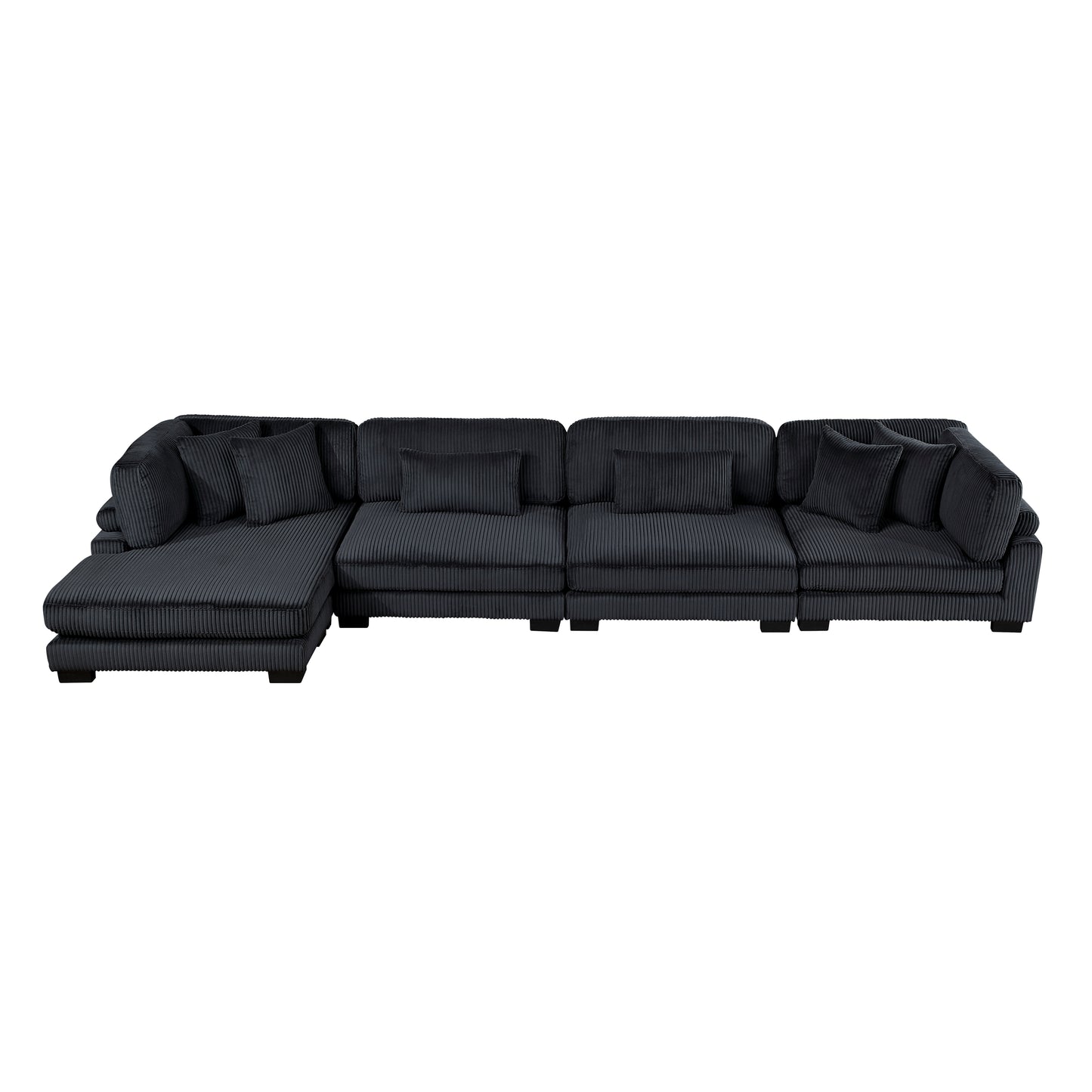 8555BK*CR2ACVC - (4)4-Piece Modular Sectional with Reversible Chaise